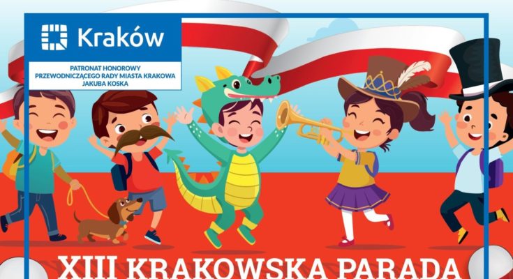 XIII Parada Szkolnych Patronów grafika promocyjna przemarszu